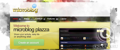 TP MIcroblog Plazza - Шаблон для Joomla 1.5