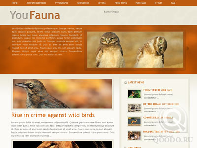 YJ You Fauna - Шаблон для Joomla 1.5